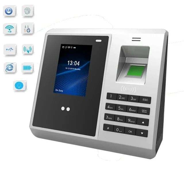 employee card reader fingerprint scanner face recognition biometric door system access control machine time attendance device