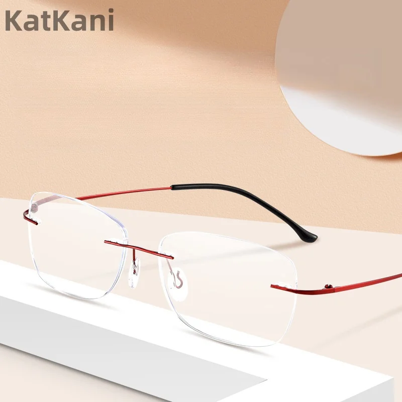 

Ultra Light High-definition Pure Titanium Women's Frameless Anti Blue Light 2024 Reading Glasses For Women 7002