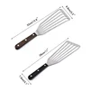 Stainless Steel Slotted Turner & Fish Spatula With Wooden Handle - Kitchen Tools by Leeseph 5