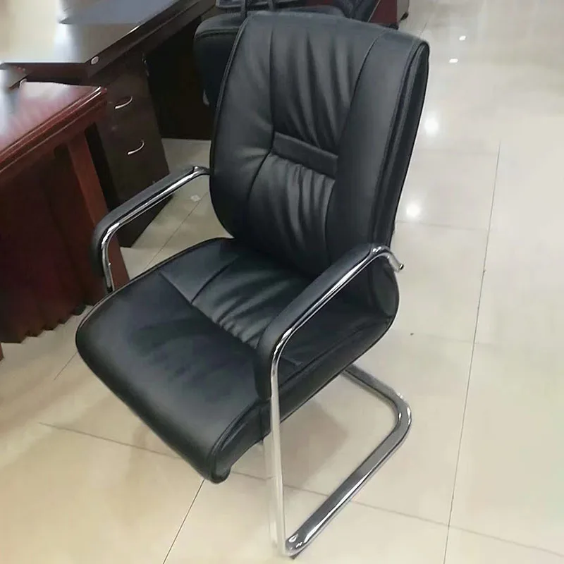 Armrest Back Cushion Office Chair Leather Retro Computer Lazyboy Lounge