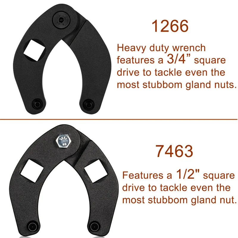 Buy 1266 Adjustable Gland Nut Wrench, Universal Gland Nut Spanner 2 To 6 For Hydraulic Cylinders On Most Farm Construction Equipment