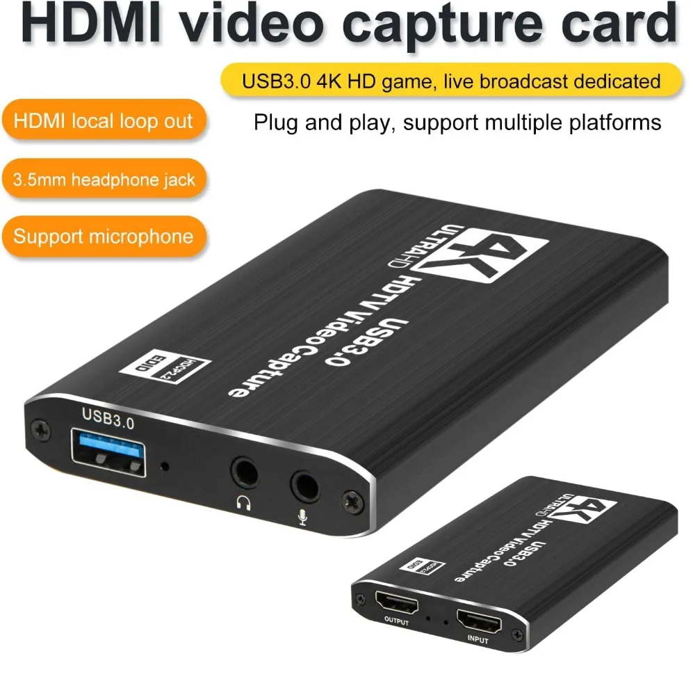 4K Capture Card for Streaming Recording HDMI Video Capture Device with USB 3.0 1