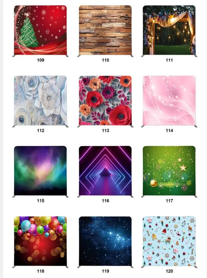 Customize Double Sided Print Wood Pillow Case Backdrop for Photography Wedding Party Decoration Birthday Background