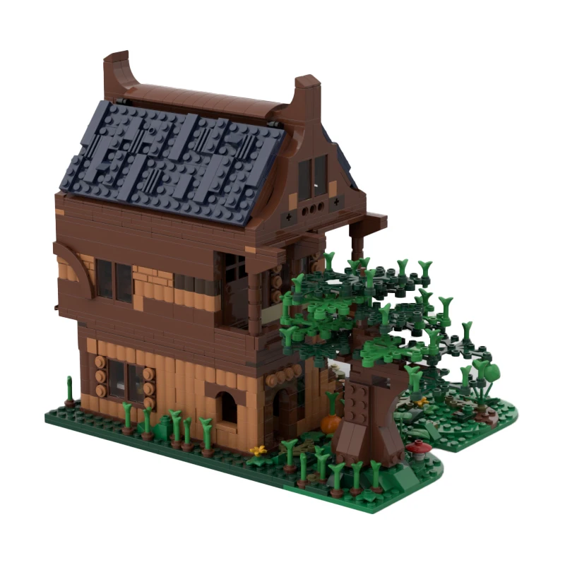 

Eske Kouri 21318 Medieval Blacksmith Architecture Windmill House Building Blocks Set Castle Church Model Bricks Children Gifts