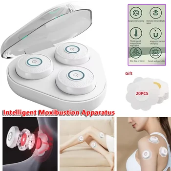 Electric instrument for moxibustion Smoke-free Intelligent Rapid heat Professional 3 gears Portable masseur Alleviating fatigue W/3 heads 1