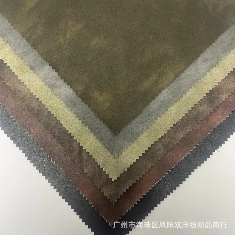 Retro Aged PU Leather Hong Kong Style Jacket Outerwear Pants Hats Bags Belts Decorative Leather Fashion Accessories
