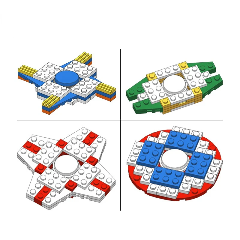 Creative DIY Building Block Gyro Stress Relief Detachable Free Assembly  Fidget Spinner Educational Toys For Boy Kids Cool Stuff, Instructions Lego  Fidget Spinner