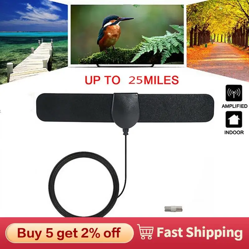 

1080P HD Indoor Universal TV Antenna DVB-T2 ATSC 25Miles Digital Amplifier Aerial Indoor Digital TV Antenna