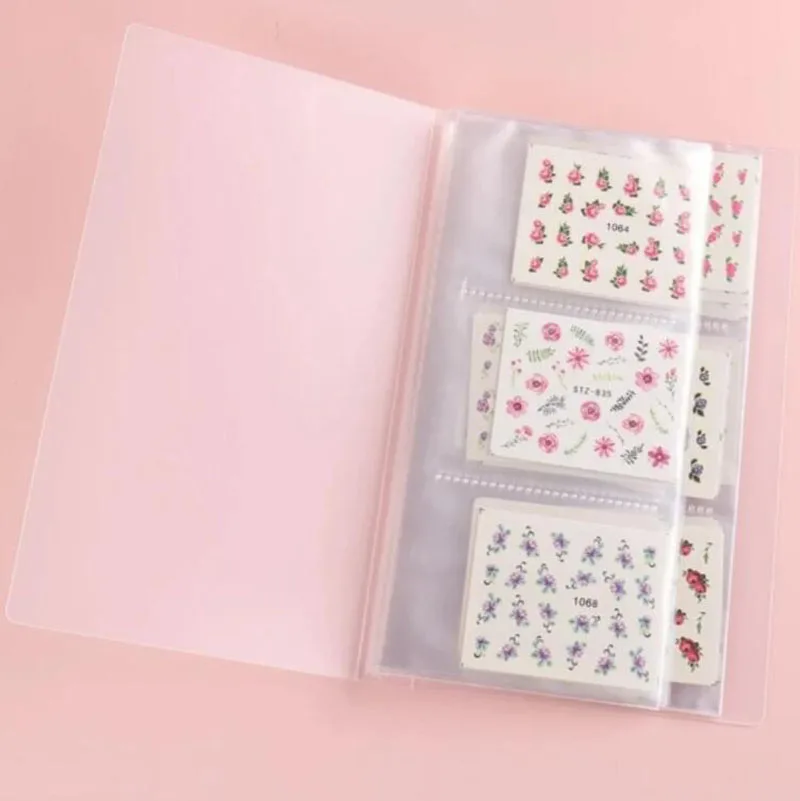 Nail Sticker Storage 20/120 slots Nails Stickers Storage Book Nail Water Decals Holder Orgnizer Manicure Art Tools