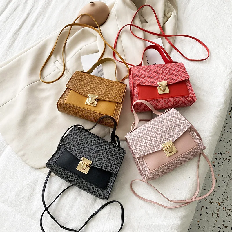 The New Versatile Handheld Small Square Bag, Fashionable Vintage One-shoulder Women's Cross-body Bag Simple Small Bag