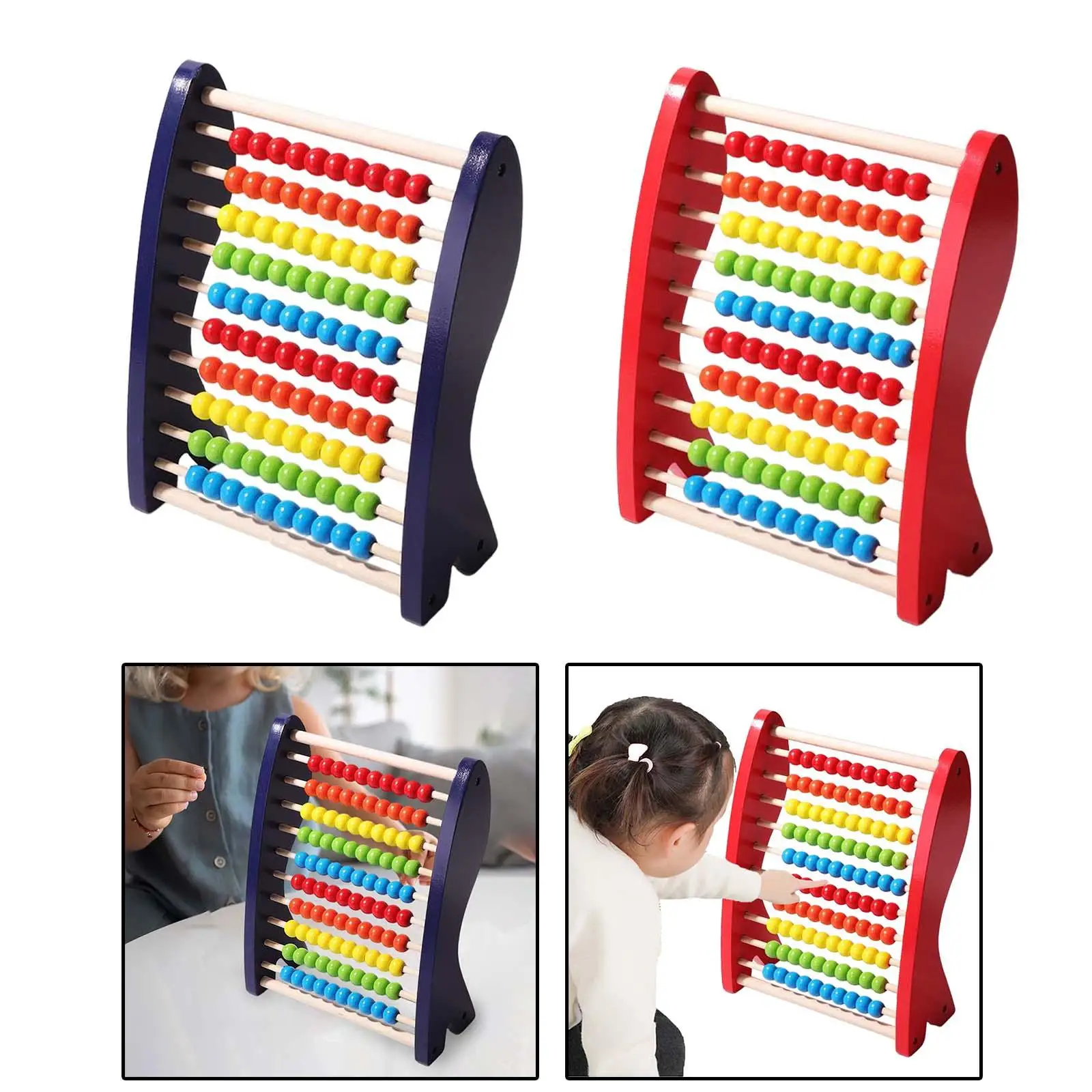 

Деревянный набор из десяти каркасов Abacus, вычисляющие бусины, игрушки, математические манипуляторы, Монтессори для детский начальный, дошкольников, детей