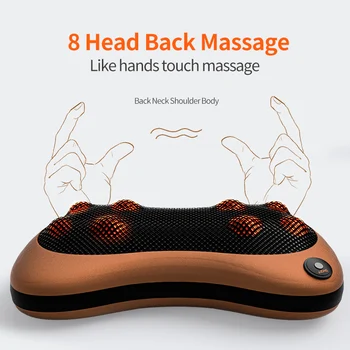 Massaggiatore per la testa Auto Casa Massaggio Shiatsu cervicale Collo Schiena Vita Corpo Cuscino per massaggio elettrico multifunzionale 1