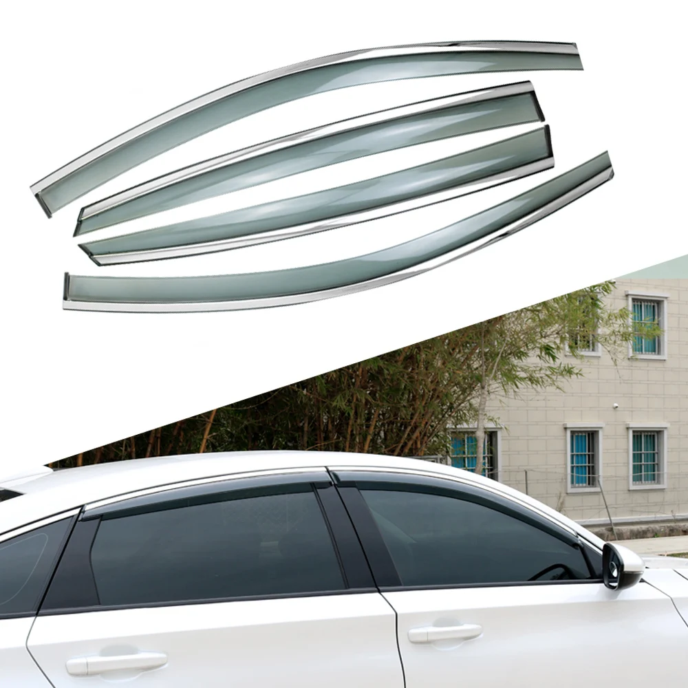 

For HONDA ACCORD 10th Generation 2017-2021 Car Window Sun Rain Shade Visors Shield Awnings Shelter Protector Cover Frame Sticker