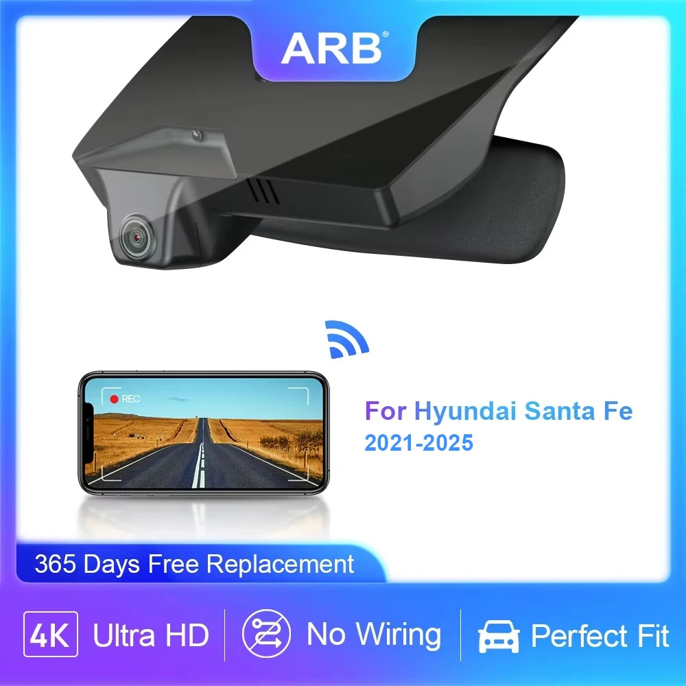 Fitcamx Dashcam Hyundai Santa Cruz & Tucson 2022-2025 - Caméra 4K Intégrée Style OEM, Installation Facile Sans Fils