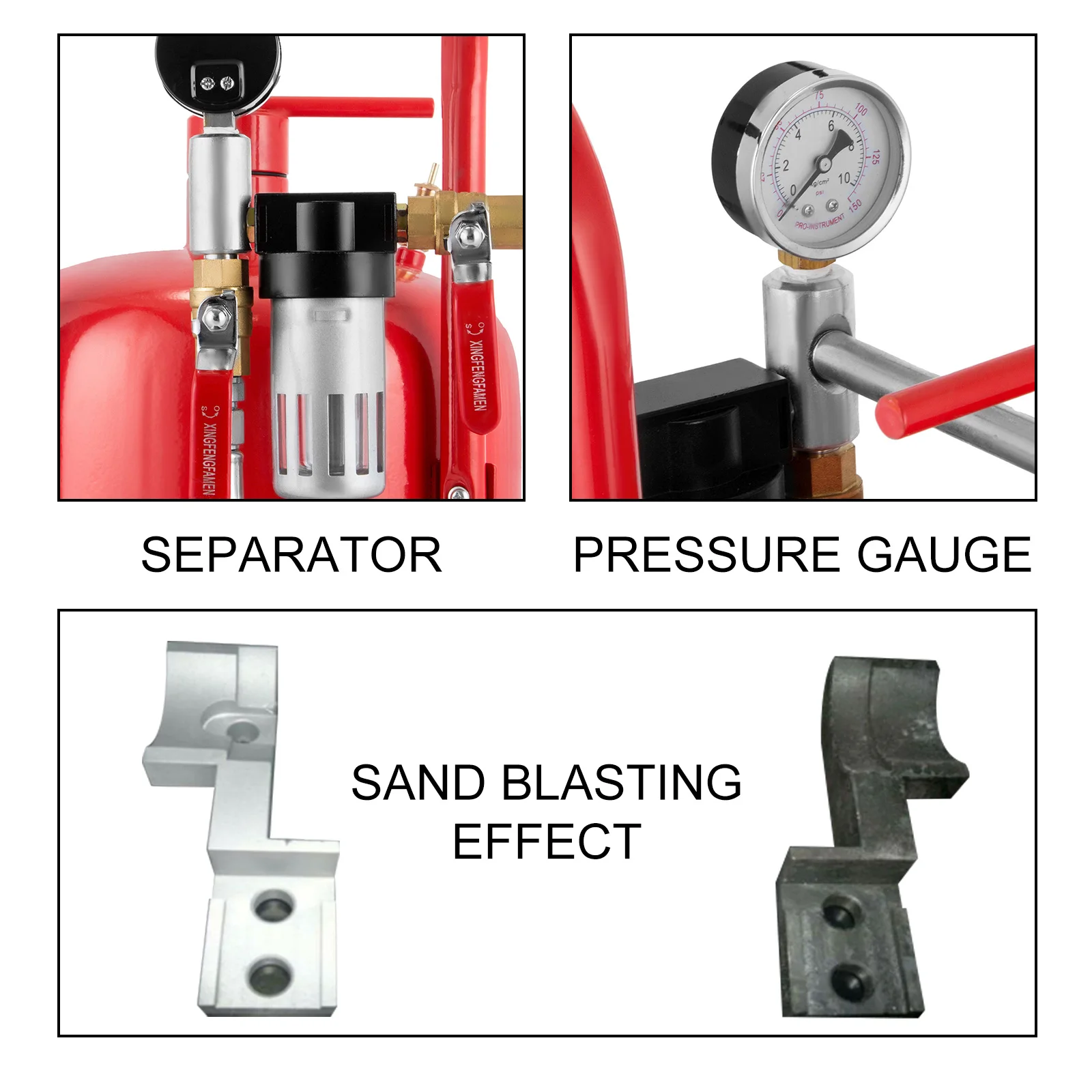 Portable Steel Sand Blaster Kit for Surface Treatment
