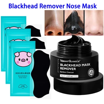 Bamboo Charcoal Blackhead Remover Nose Mask Peeling Mask Deep Cleansing Shrink Pore Moisturizing Skin Care 1