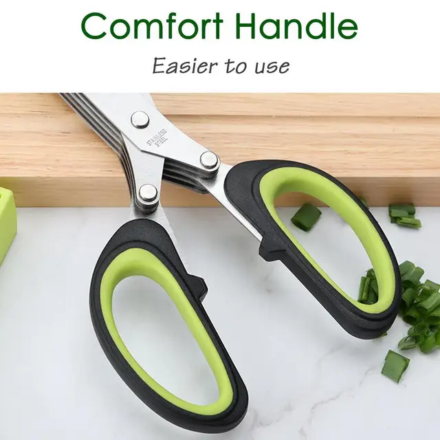 Stainless Steel Onion Scissors 5 Blade Kitchen Herb Shears Herb Cutter For  Chopping Basil Chive Parsley Kitchen Multifunctional - AliExpress