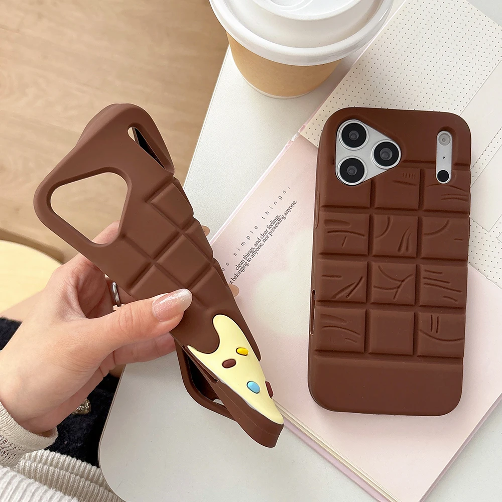 Kawaii 3D Melting Chocolate Soft Silicone Shockproof Phone Case