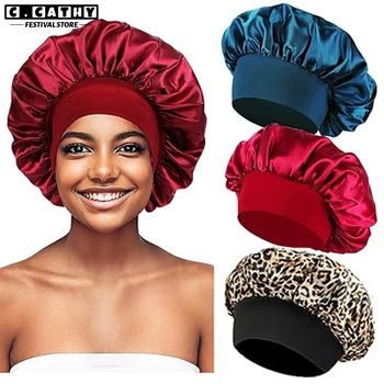 Cuffia per capelli per donne che dormono Cuffia per dormire a tesa larga Cuffia per capelli per capelli ricci Cuffia per doccia Bambini Uomini 1