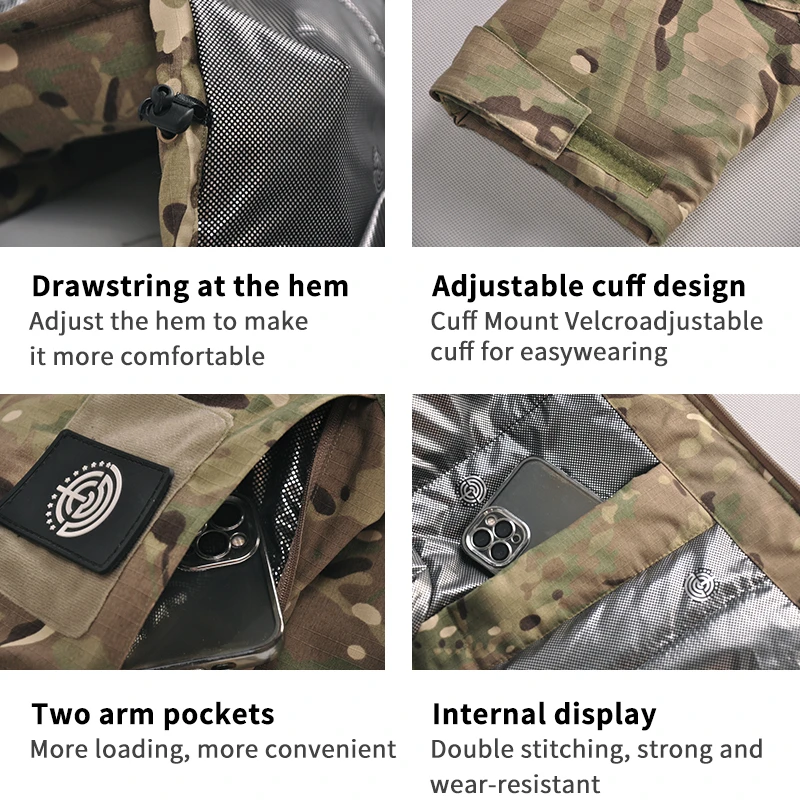 Tactical Jackets Man Winter Warm Parkas Men US CP Camo Army Windbreaks Military Camping Hiking Jacket Polar Coat Heat Reflective