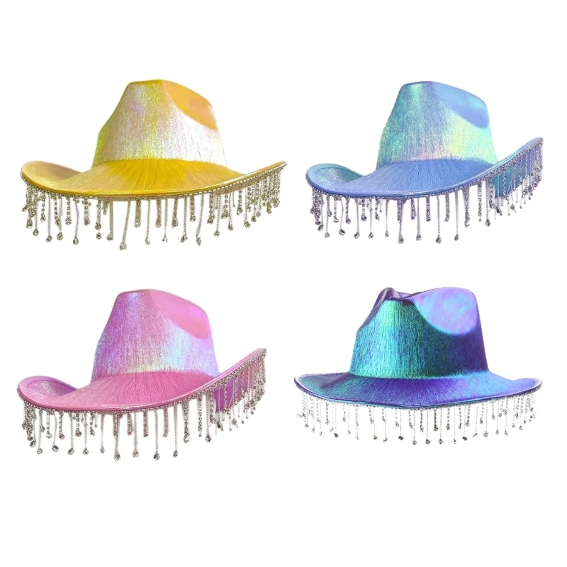 

Bride Cowboy Hat Rhinestones Tassel Cowboy Hat Bachelorette Party Hat Tassel Cowgirl Hat Bridal Party Hat Bride Cowgirl