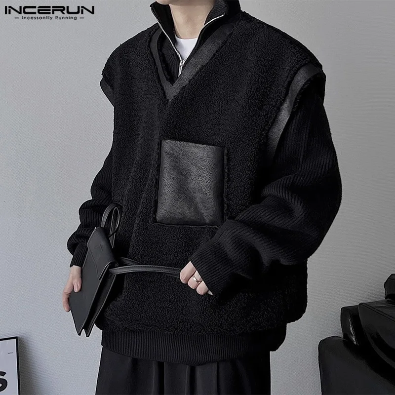  PU  ÷ ġũ , V μҸ  , ƮƮ, ѱ м, ĳ־ , S-5XL INCERUN, 2024
