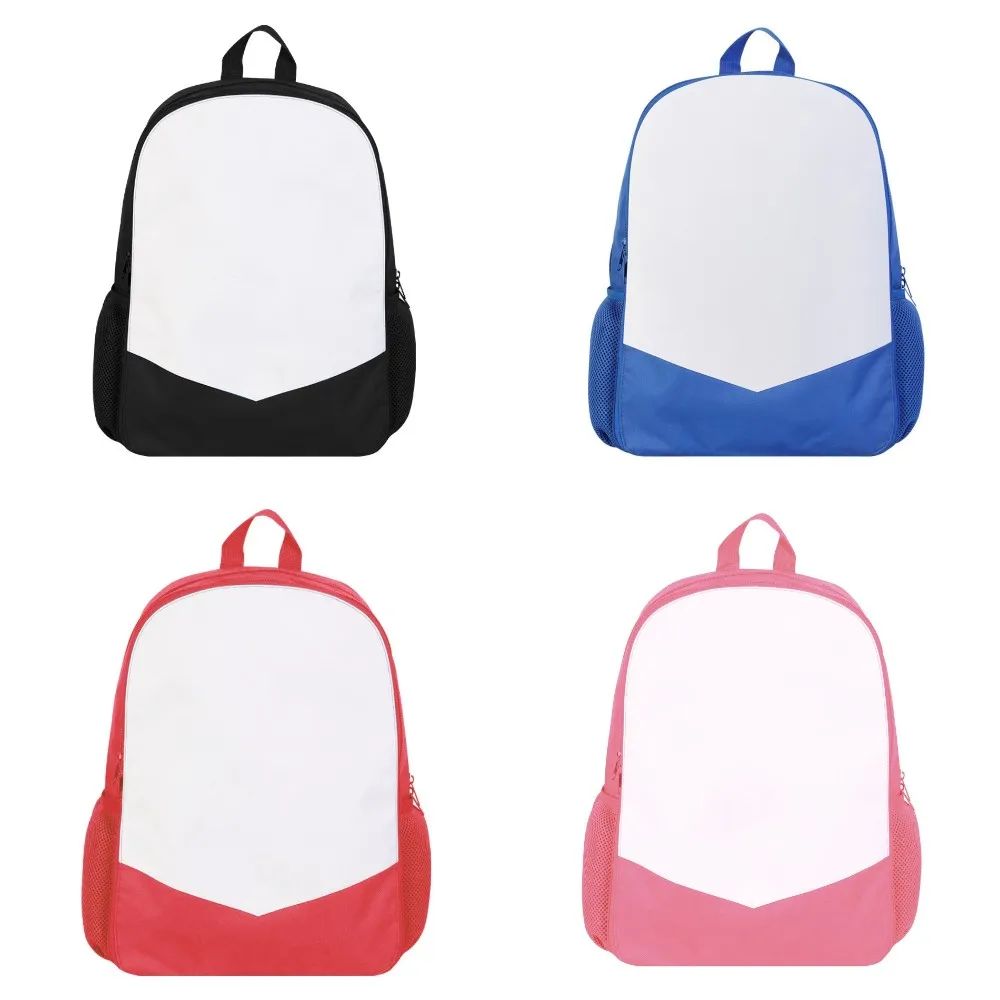 

Sublimation Blank Schoolbag Trendy Washable Student Backpack Bag Polyester Black Travel Bag For Heat Transfer Print