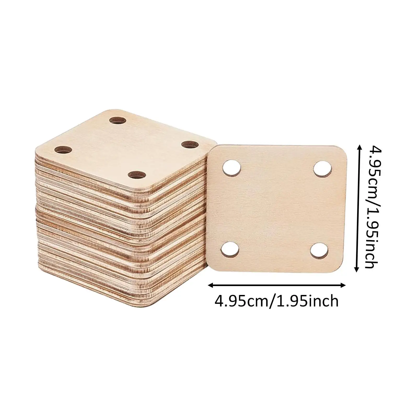 Wooden Weaving Cards Set Tablet Weaving Cards 2x2 inch Handmade Wood Loom Cards