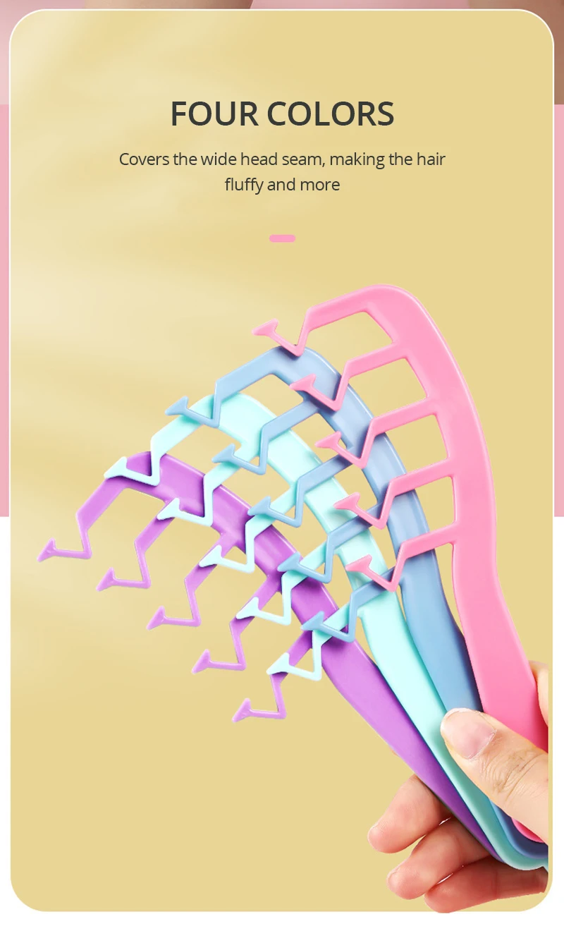 Description Picture 3 of item1~10PCS New Hair Fluffy Comb Hair Style Comb Instant Hair Volumizer Curly Fluffy Hair Styling Comb Hair Slit Cover Z Shape