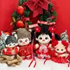 For 10cm Doll Clothes Outfit Red Color Warm Clothes Dress Up Doll Accessories Cultivate Hands-on Ability 6