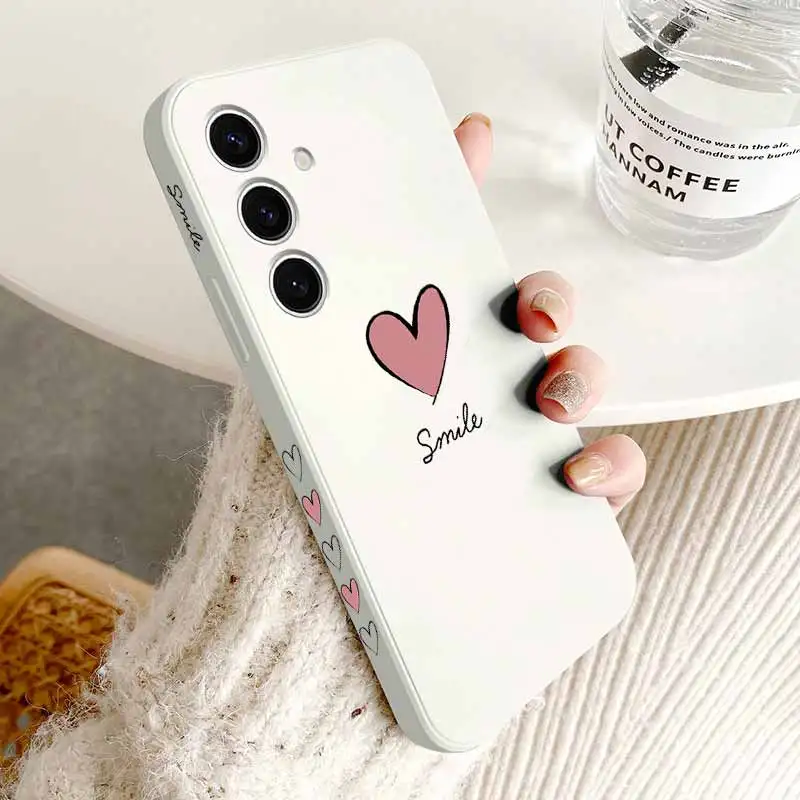 Elegant Liquid Lanyard Silicone Phone Case - Simple Love Collection