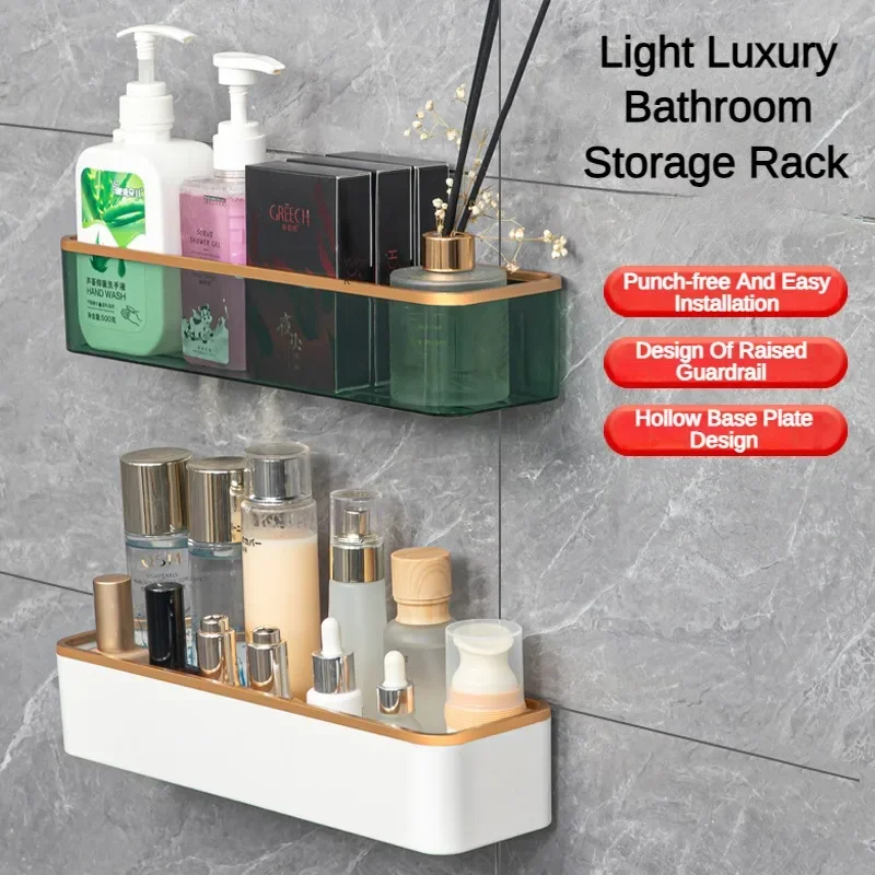 Bathroom Shelf Plastics Shampoo Rack Makeup Storage Organizer Shower Shelf Bathroom Accessories No Drill Wall Corner Shelf 2