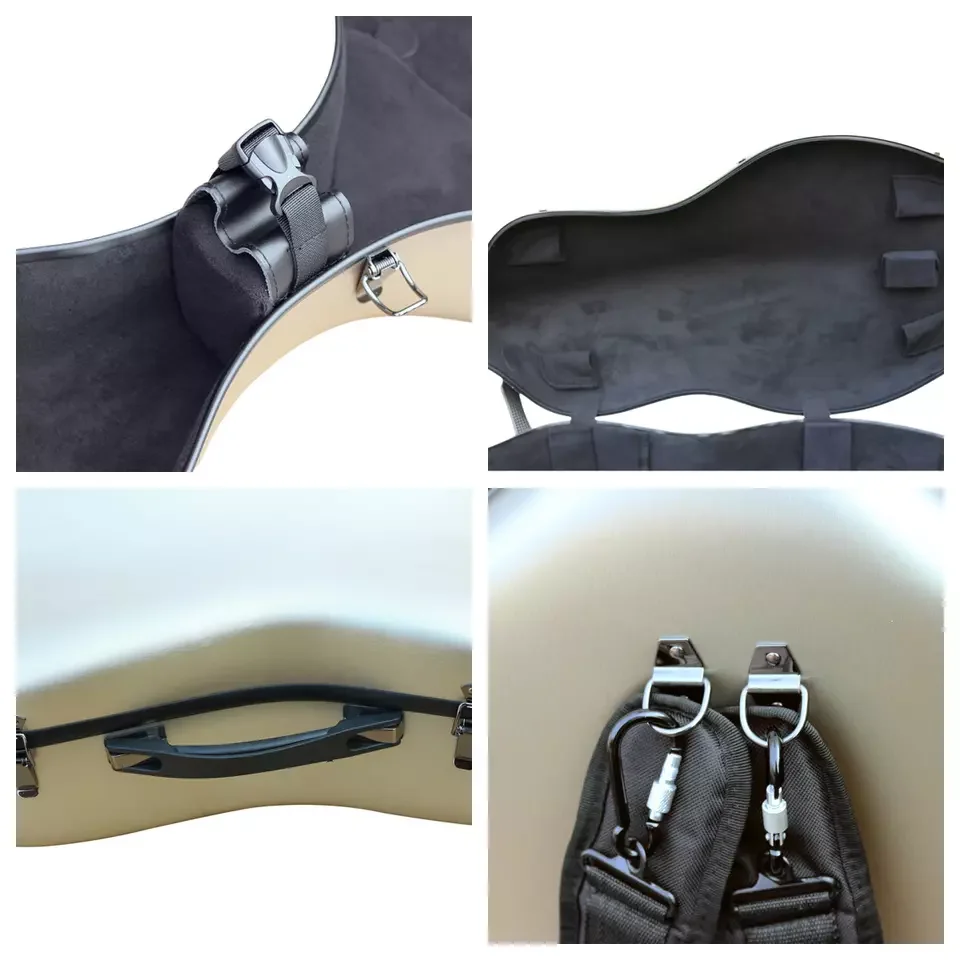 New Cello Case 4/4 Size Carbon Fiber hard shell New Cello box back straps handles Lightweight music bag