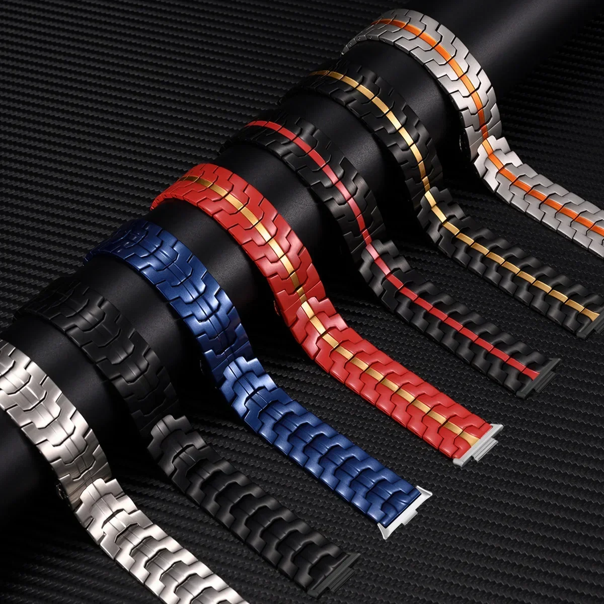 Stainless Steel Metal Band with Butterfly Buckle - Elegant Business Bracelet Strap