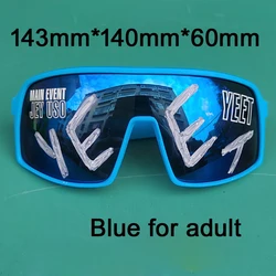 Yeet Red Shades Jey Uso Adult Sunglasses - Main Event Replica Motorcycle Style (YEET Blue for adult)