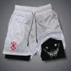 Summer Men Running Shorts Fitness Gym Training 2 in 1 Sports Shorts Quick Dry Workout Jogging Double Deck Shorts 2
