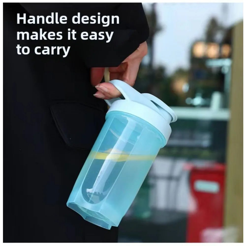 500ml Protein Powder Shaker Bottle Leak Proof Water Bottle for Gym Fitness Training Sport Shaker Mixing Cup with Scale Portable
