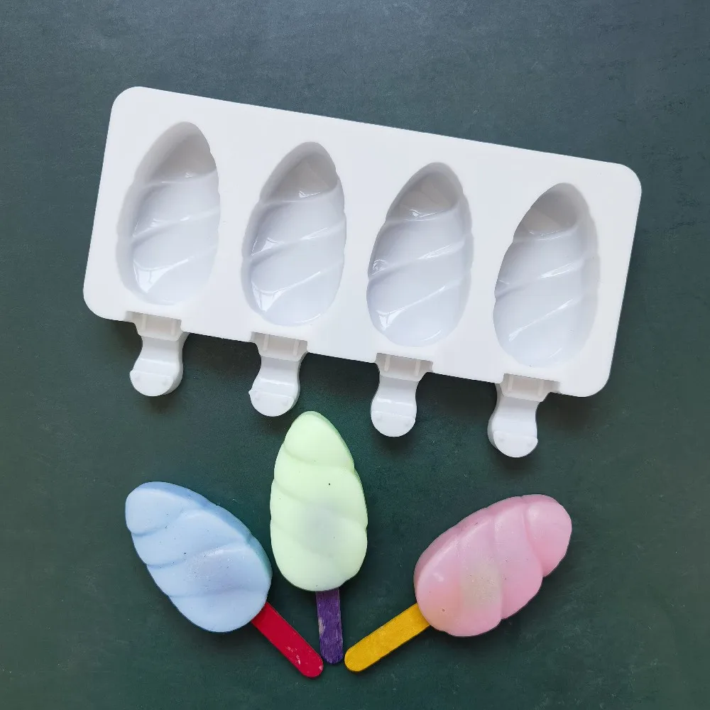 

New Droplet Shape Ice Cream Silicone Mold DIY Dessert Popsicle Ice Cream Mold Ice Grid Making Summer Party Supplies