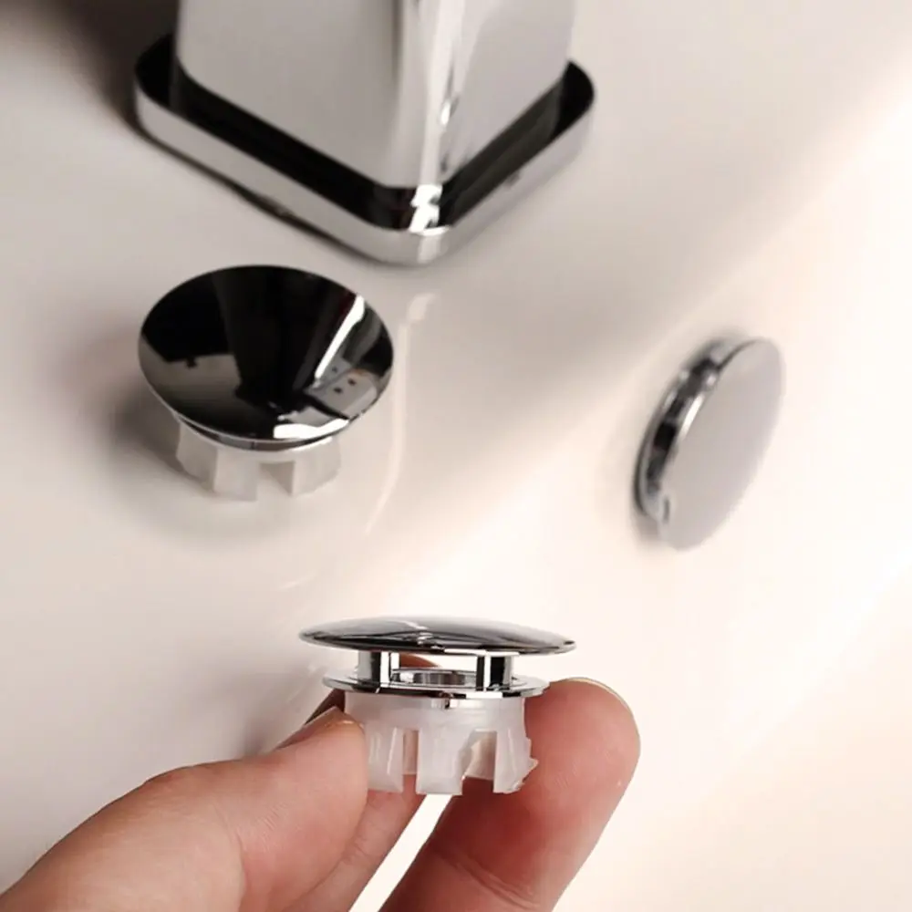 Sink Overflow Covers Trim Ring Cap Kitchen Bathroom Sink Bathtub Round Double Layer Replacement Hole Cover For 22mm-24mm Hole 2