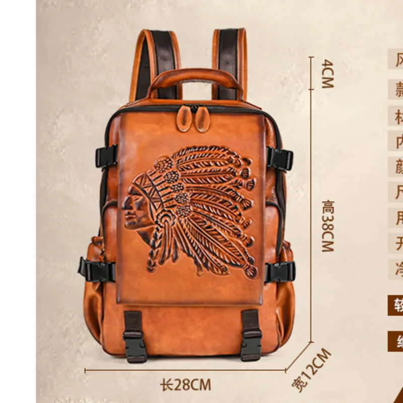 MOTAORA 2024 New Handmade Backpacks For Women Cowhide Backpack Embossed Large Female Travel Backpack Genuine Leather Luxury Bags