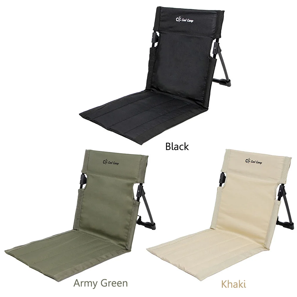 Outdoor Camping Folding Back Chair Garden Single Lazy Chair Backrest Cushion Portable Foldable Picnic Backchair Beach Chairs