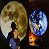 Novelty Moon Projector Light Background Projection Photo Props Birthday Party Decoration Wall Light Bedroom Decor Night Light 3