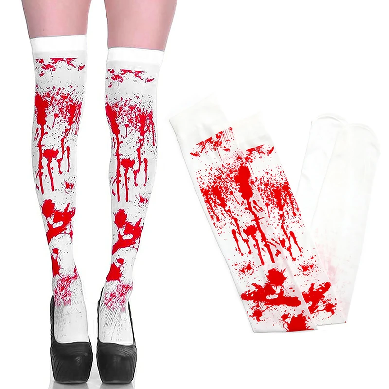 Halloween Costumes Blood Gloves Socks Apron Skirt Cosplay Party Scary Atmosphere Decor Themed Party Props Boy Girl