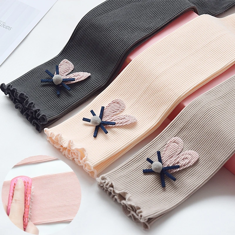 

Леггинсы для маленьких девочек, осенние и весенние штаны для детей, хлопковые эластичные брюки, штаны для малышей, детская одежда с эластичным поясом, колготки