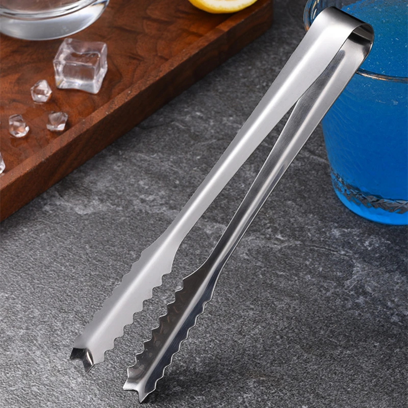 Stainless Steel Mini Sugar Ice Cube Clip Salad Barbecue Tongs Portable Food Tweezer Kitchen Utensils food tongs