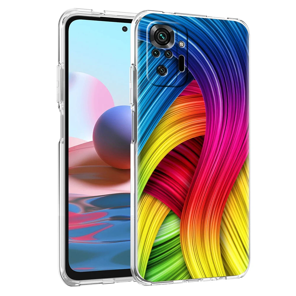 Vibrant Retro Rainbow Stripe Art Clear Phone Case