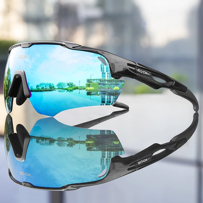 SCVCN bisiklet gözlük dağ bisikleti spor erkek güneş gözlüğü gözlük açık MTB yol koşu güneş gözlüğü UV400 koruma gözlük