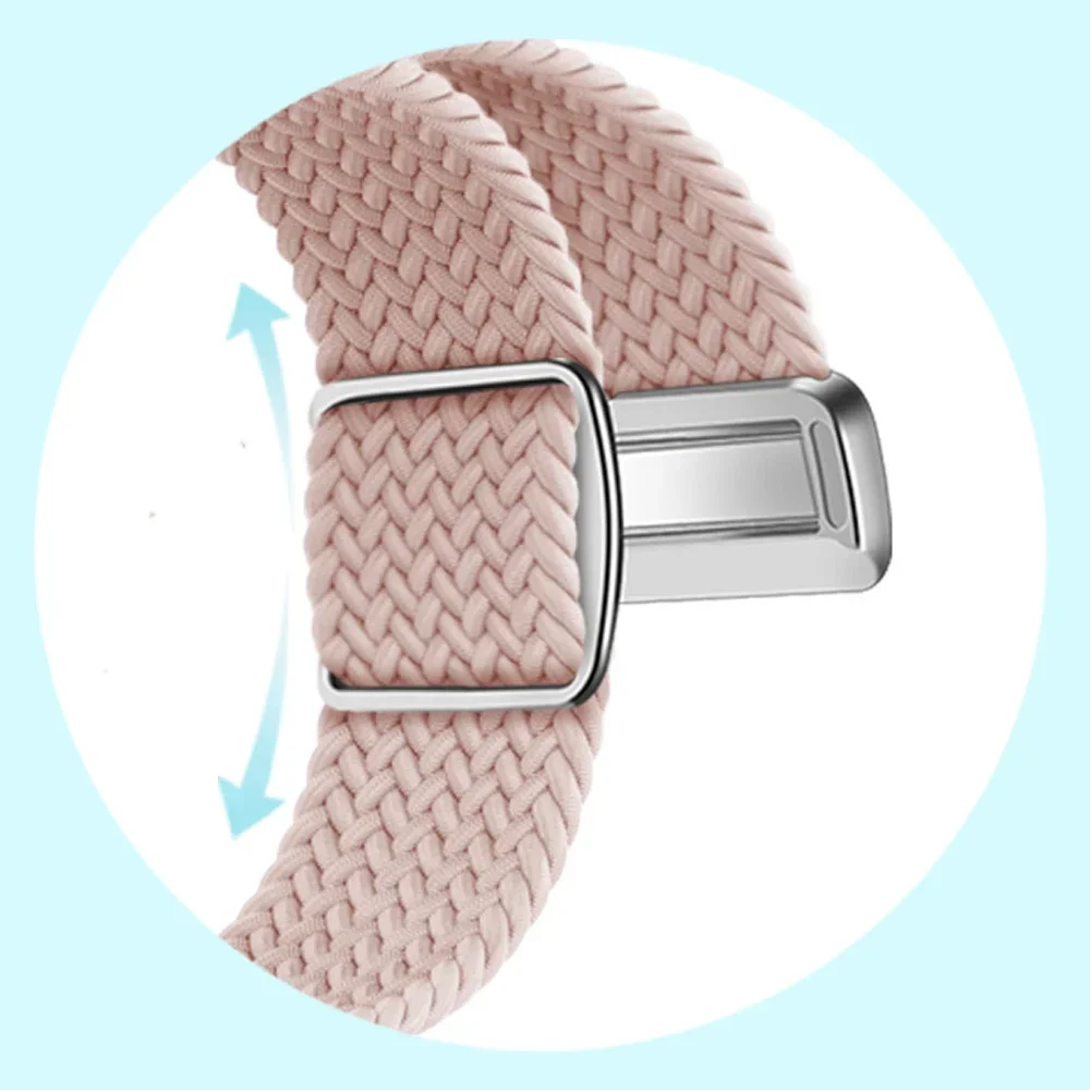Magnetic Nylon Braided Loop Strap - Adjustable and Replaceable Wristband Bracelet