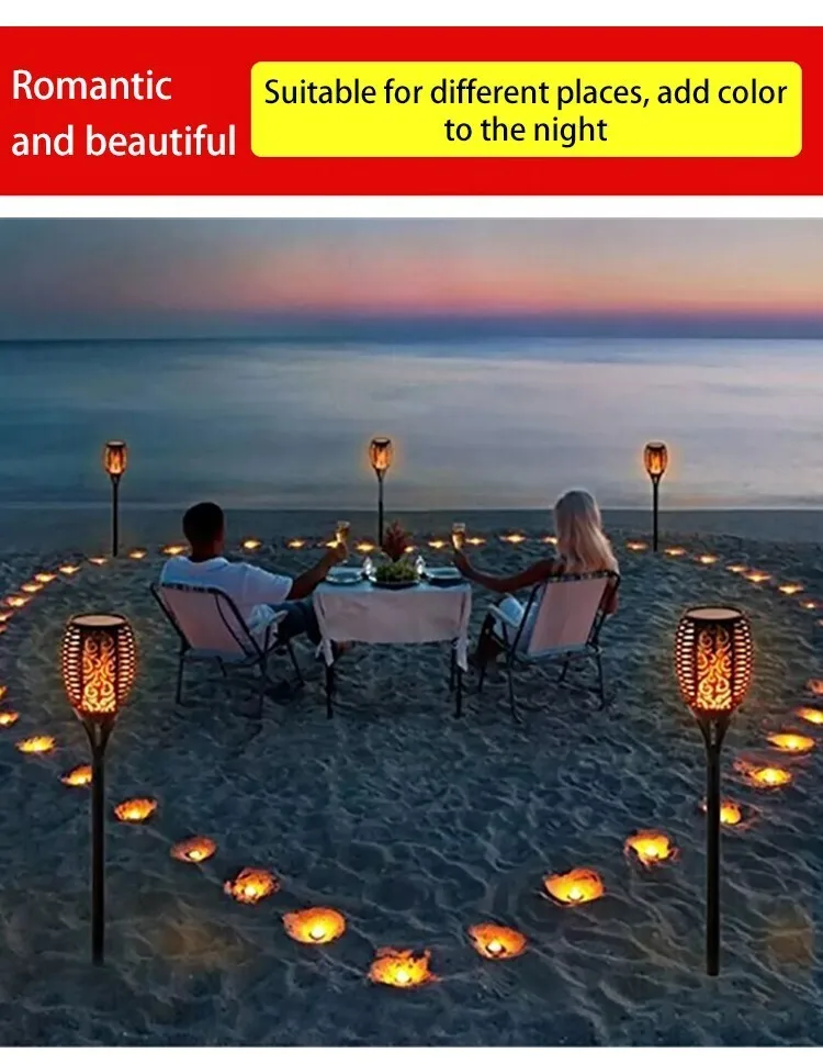 Description Picture 6 of itemSolar Lawn Lights Sensor Outdoor Patio Decorative Ground Plug Solar Flame Lights Torch Lights