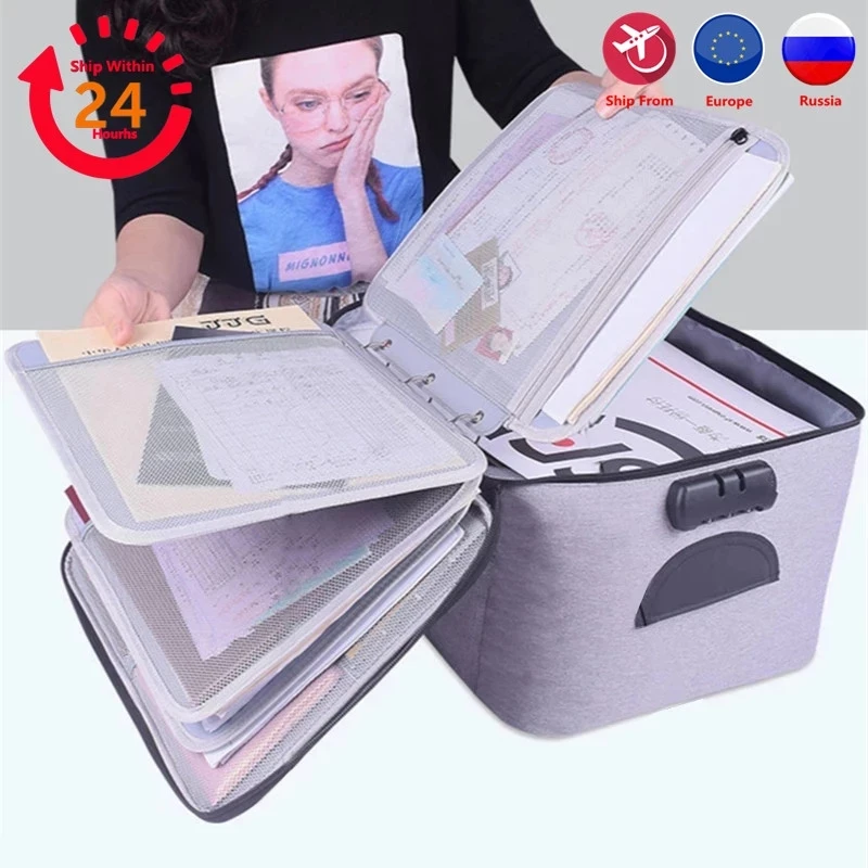 Bag for Document Organizer Briefcase Storage Men's Women's Business
